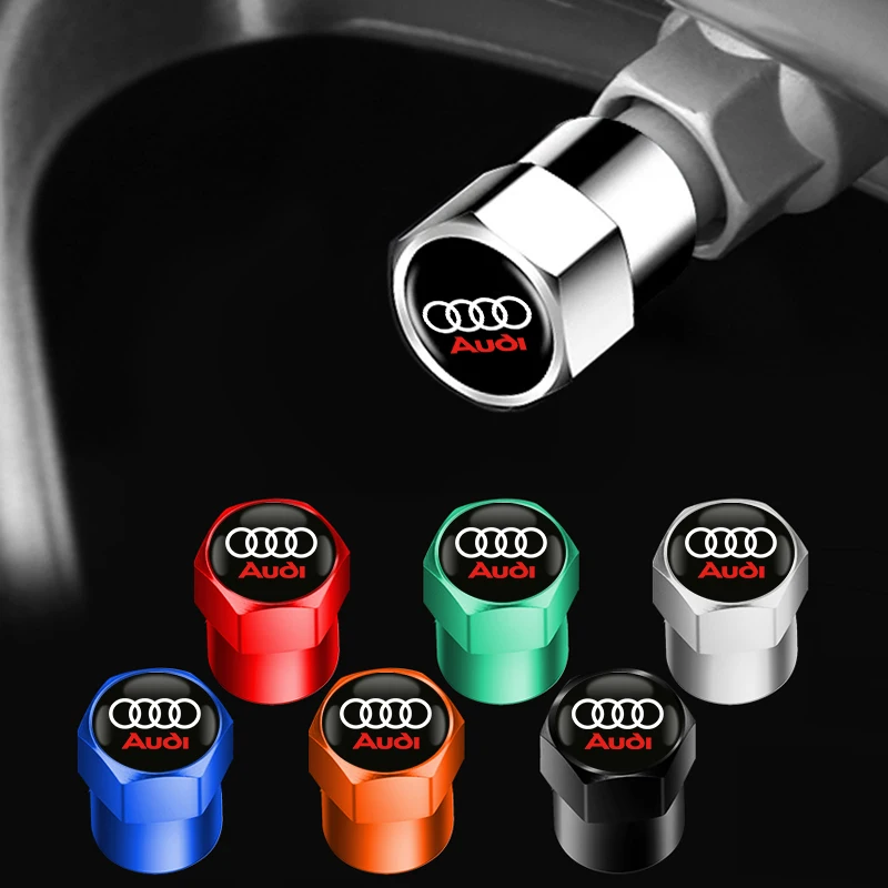 4Pcs Theft Proof Car Wheel Tires Bolt-in Valve Caps For Audi TT A1 A2 A3 A4 A5 A6 A7 A8 Q5 Q7 |