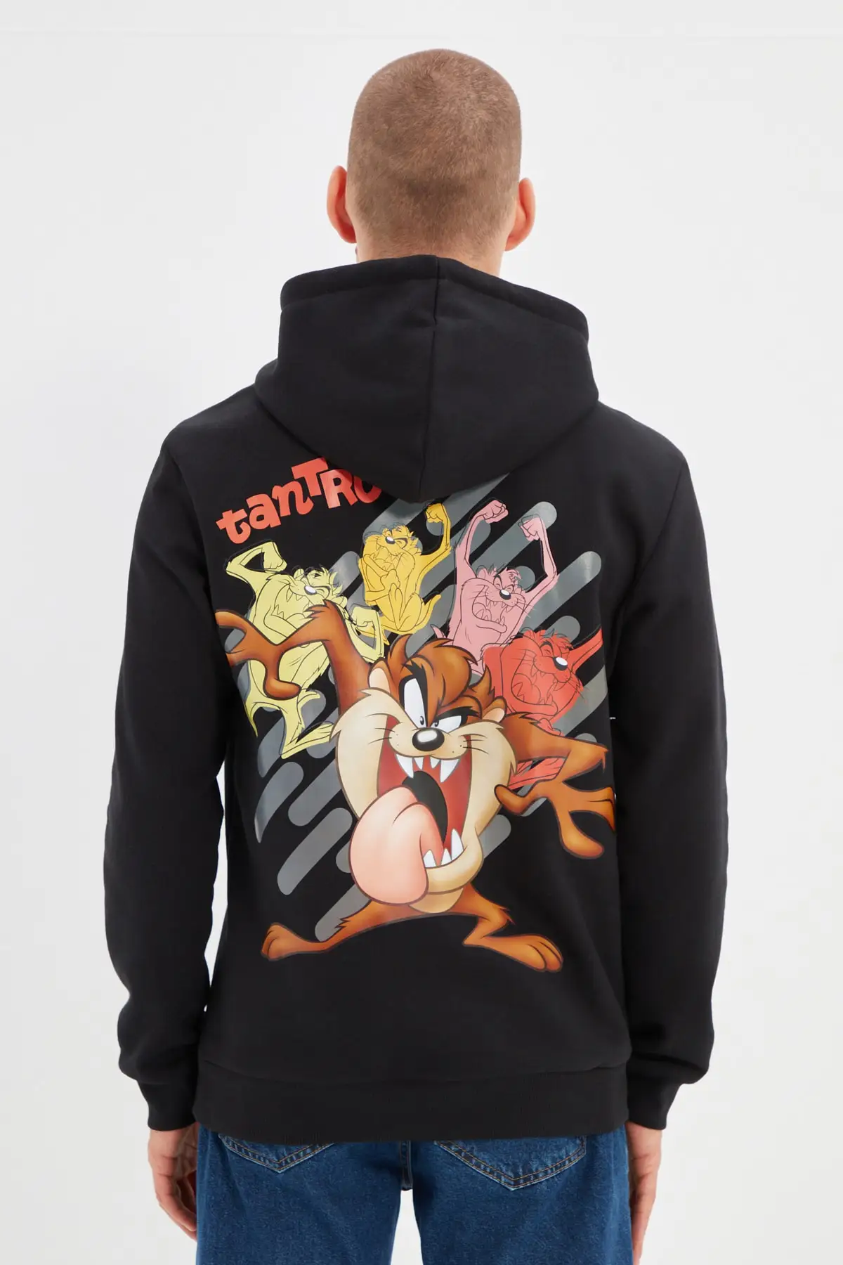 

Trendyol Male Licensed Tazmania Monster Printed Regular Fit Hooded Sweatshirt TMNAW22SW1287