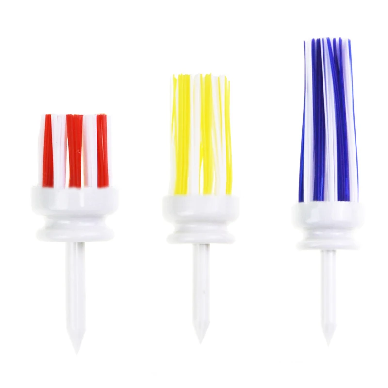 

3/1 PC Plastic Golf Tees Brush Unbreakable Tee 54/70/83mm Golfing Tees Plastic Long Ball Base Low Friction Brush Support Tee