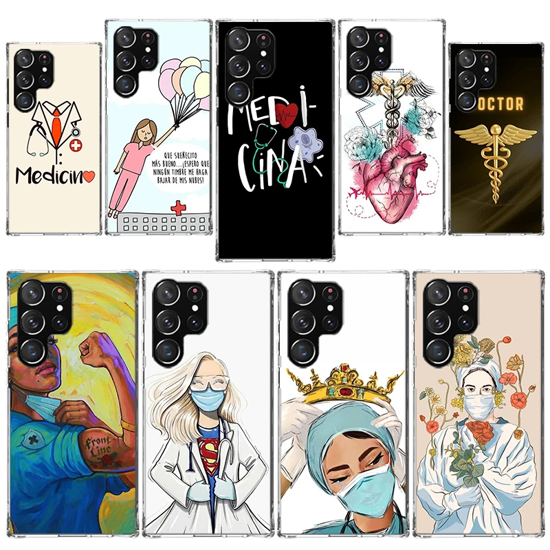 Чехол для телефона Medicine Nurse Doctor Samsung Galaxy S25 S23 S24 Ultra S22 Plus S21 S20 FE S10E S10 + S25U Мягкий