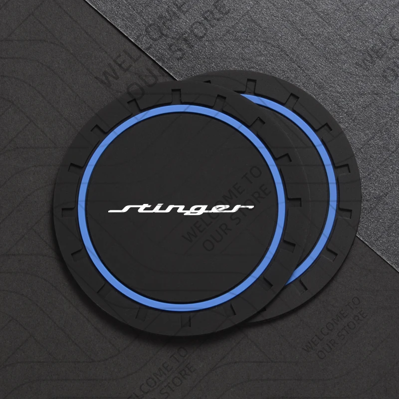 

2шт для KIA ‌ Stinger GTS логотип эмблема автомобильная силиконовая подставка противоскользящая чашка для воды коврик для напитков аксессуары для украшения интерьера