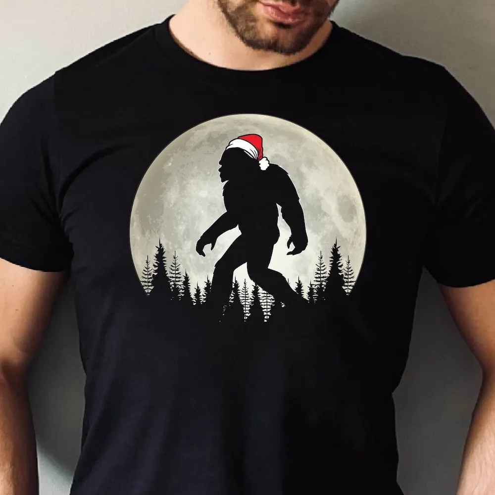 Рождественская горная футболка Bigfoot Sasquatch Mointain милый День отца