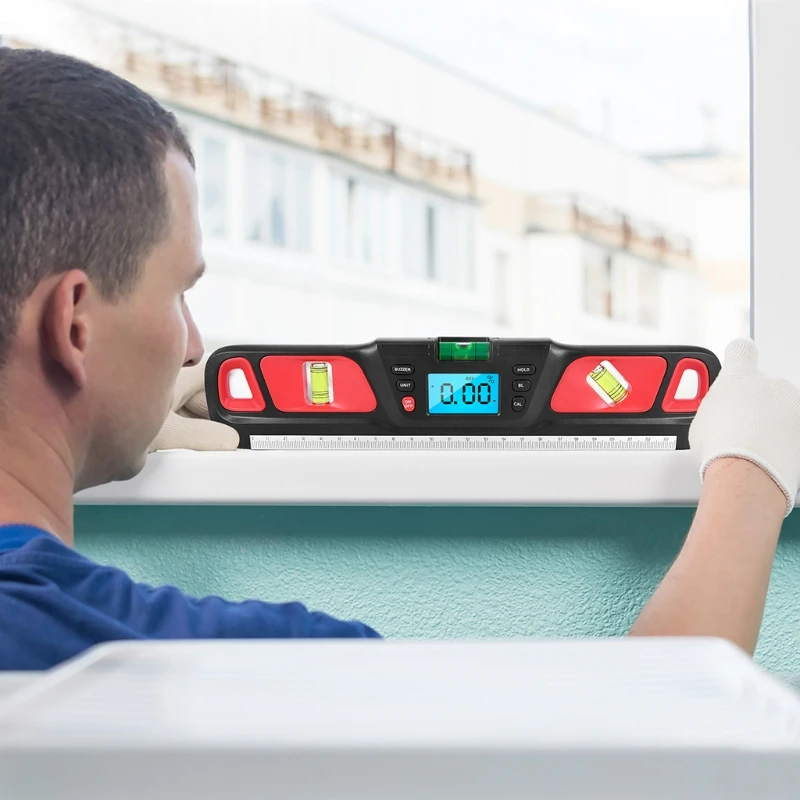 Цифровой уровень с ЖК-подсветкой и магнитами