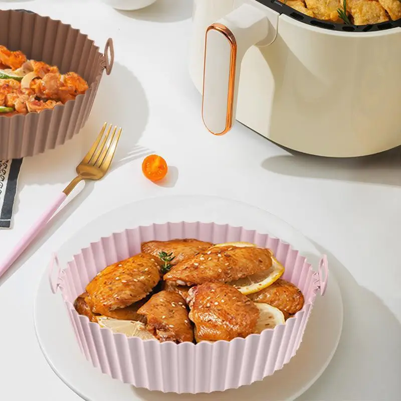 

2023 Fried Pizza Chicken Mat Air Fryer Multi-functional 1pc Silicone Air Fryers Oven Baking Tray Air Fryer Accessories Newest