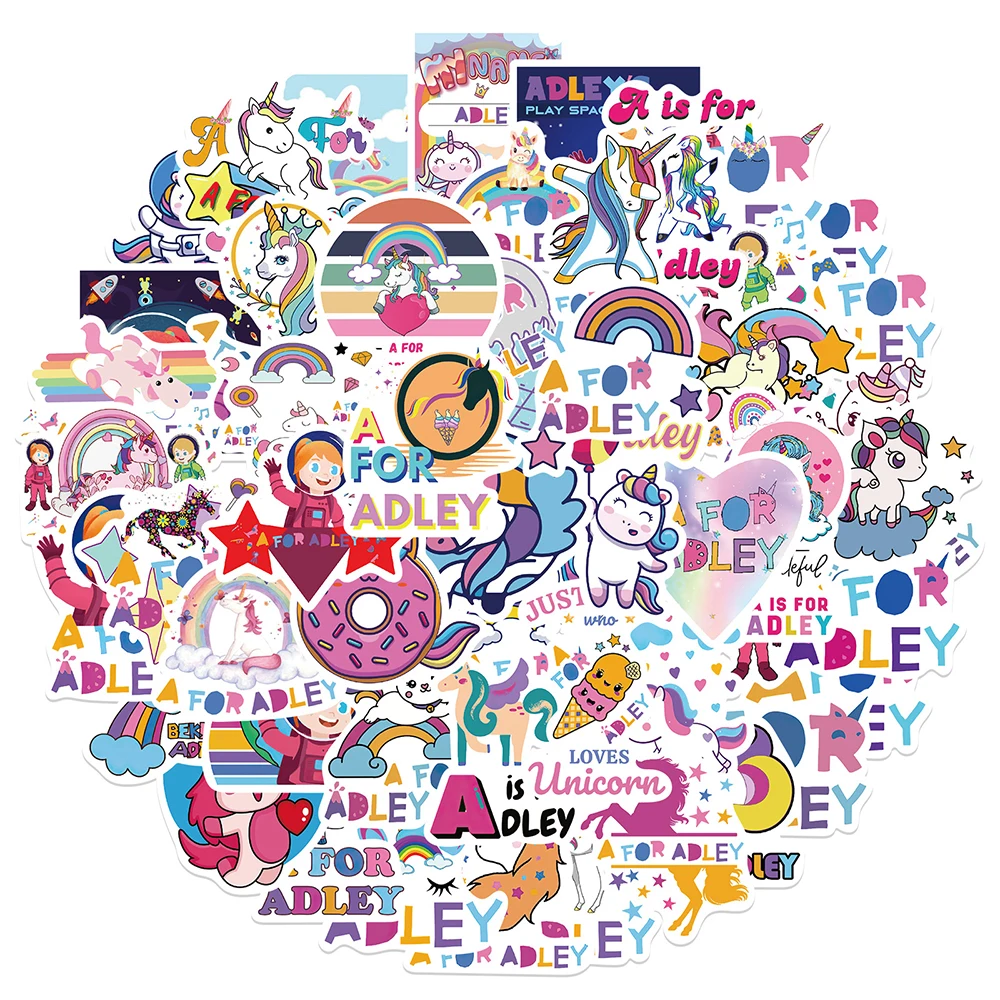 10/30/50Pcs Kawaii Spiel Einhorn Ein Für Adley Aufkleber Diy Telefon Laptop Gepäck Wasserdicht Niedlichen Cartoon Aufkleber Für Kinderspiel Zeug Gesch