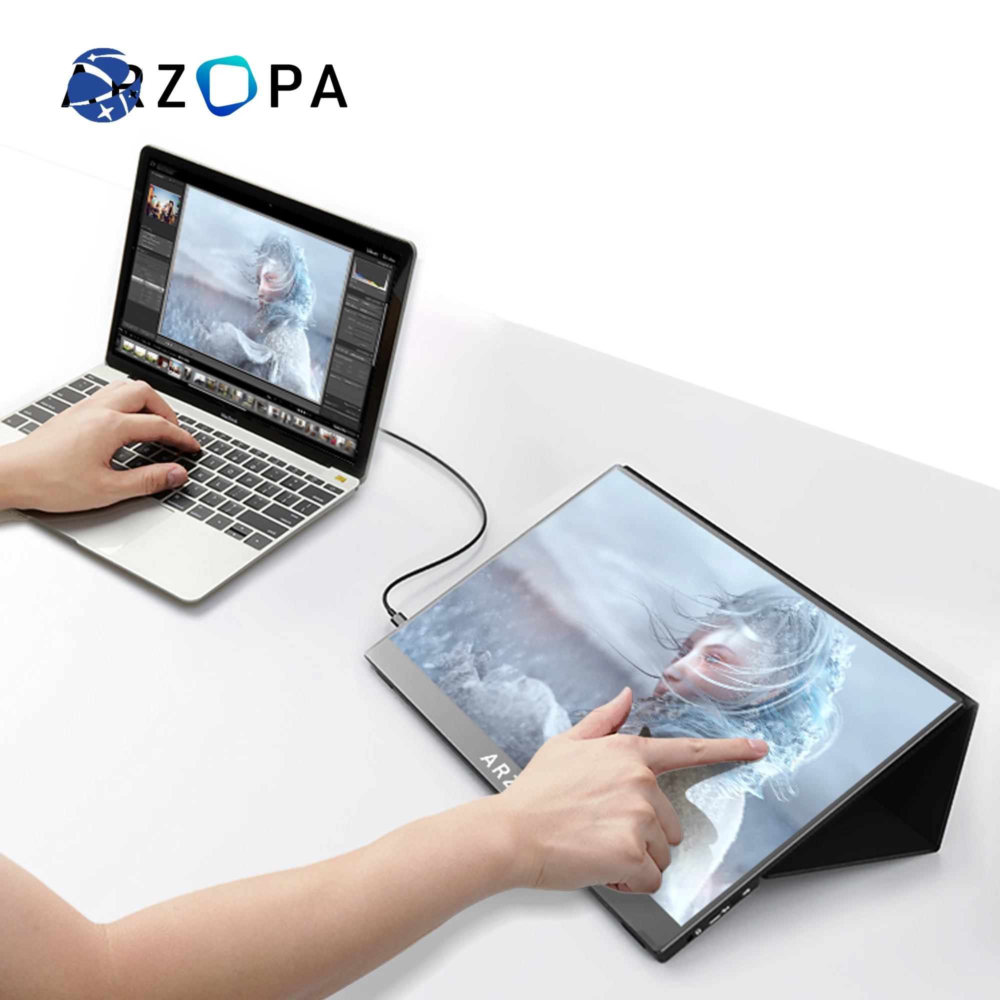 Игровой портативный монитор с сенсорным экраном 15 6 дюйма и USB-портом Type-C