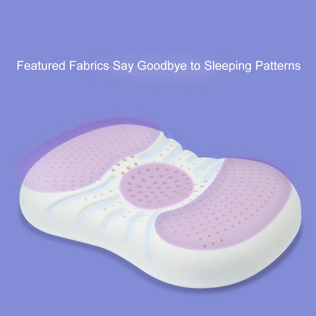 

8H Thai latex pillow with pillowcase 3D SPA orthopedic massage pillow for neck pain, spine protection, health care, slow rebound