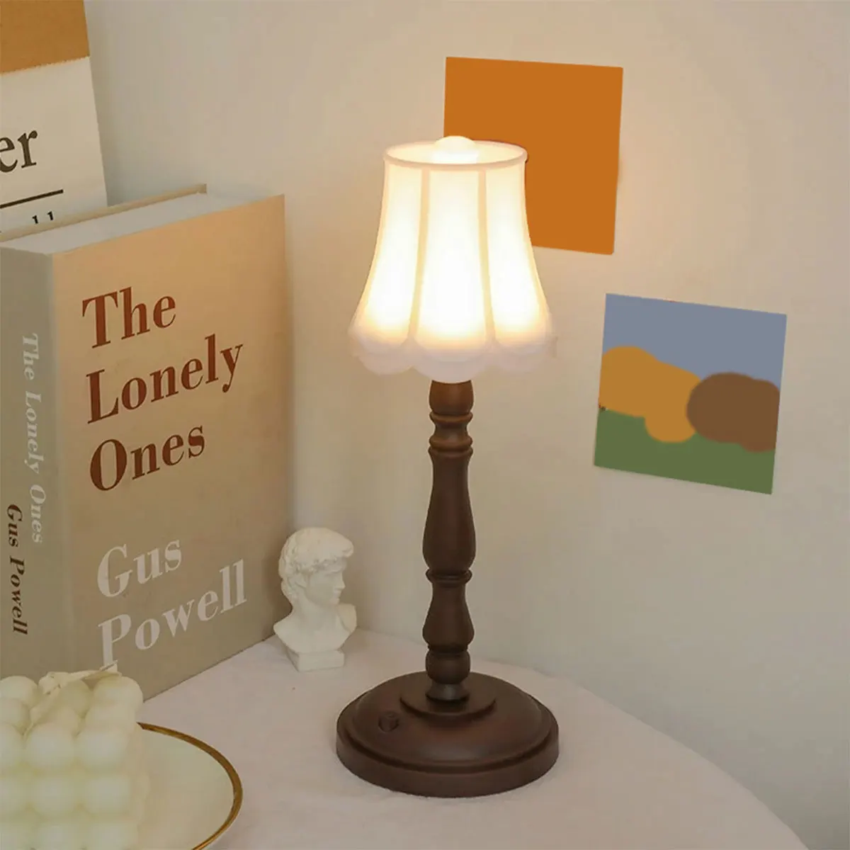 

Dollhouse Miniature Floor Lamp LED Bedside Lamp Eye Protection Nightstand Lamp Furniture Toy For Learning Lighting Table Light