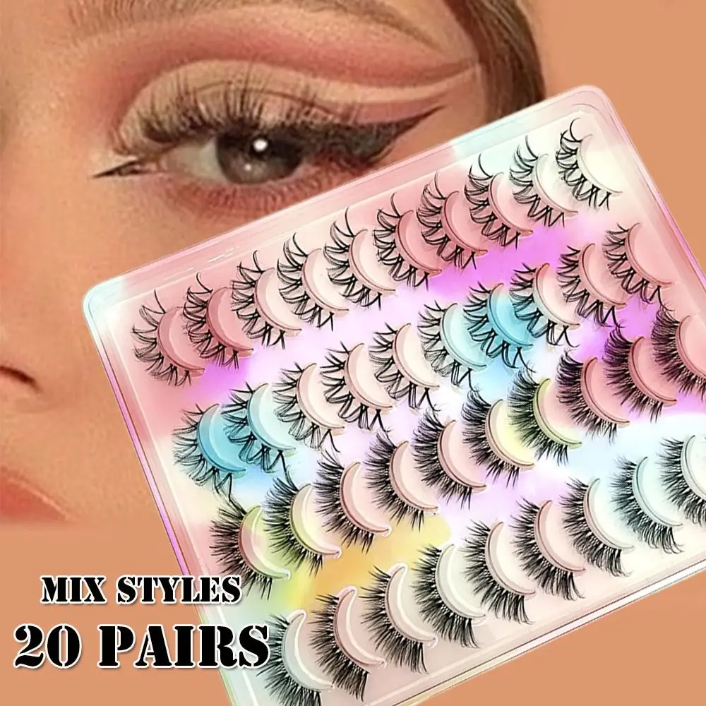 

Reusable Soft Band Handmade Craft Extension Faux Mink Wispy Fluffy Eye Lashes Mix Styles False Eyelashes