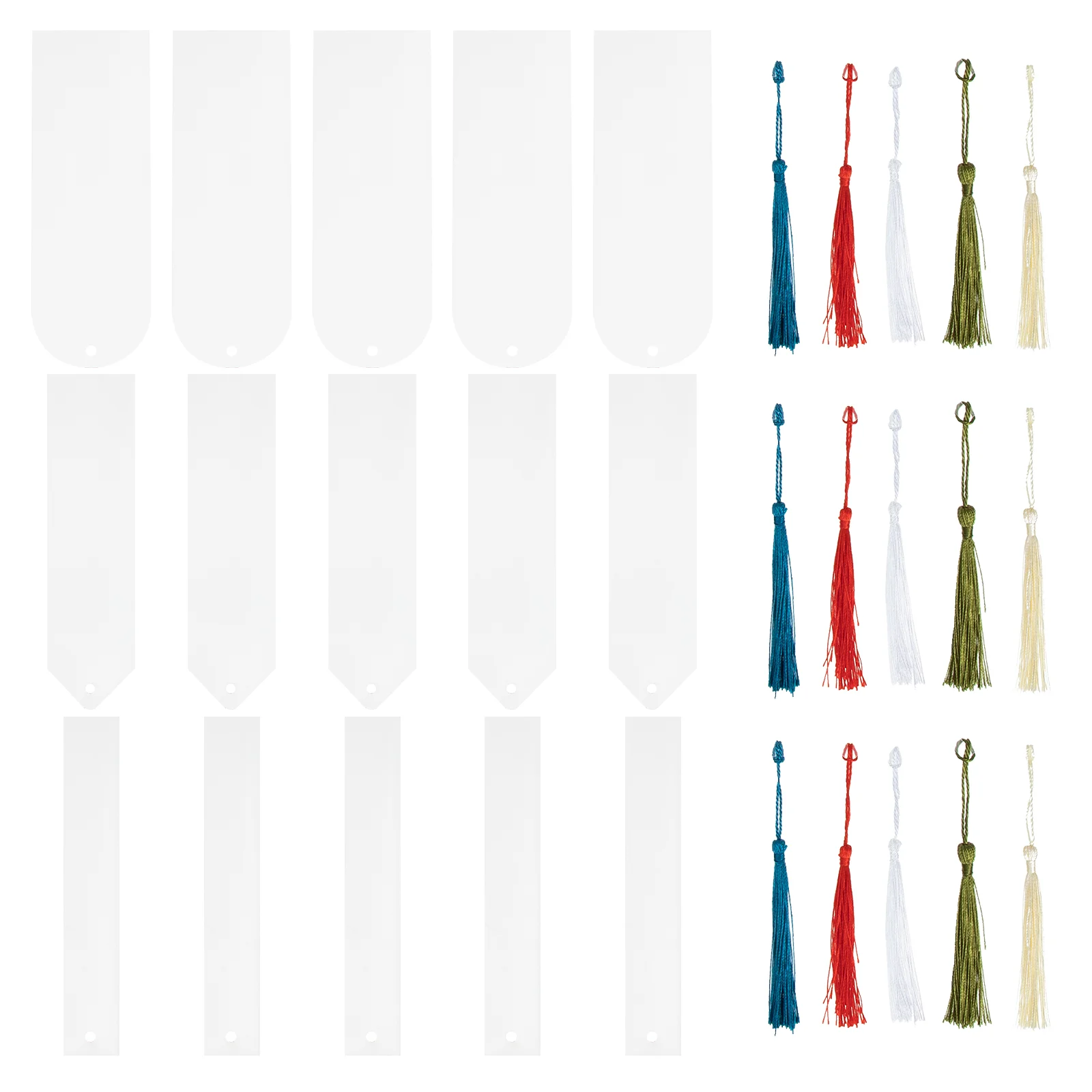 

Bookmarks Blank Bookmark Sublimation Book Tassels Acrylic Marker Clearpage Craft Tassel Pendant Paperblanks Reading Keychain