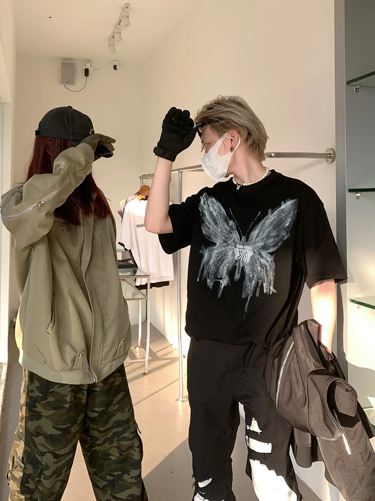 Брюки-карго контрастного цвета Necoyep прямые повседневные брюки свободные