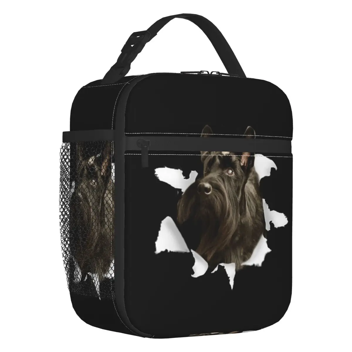 Scottish Terrier Dog Insulated Lunch Bag for Women Resuable Scottie Cooler Thermal Lunch Box Kids School Children