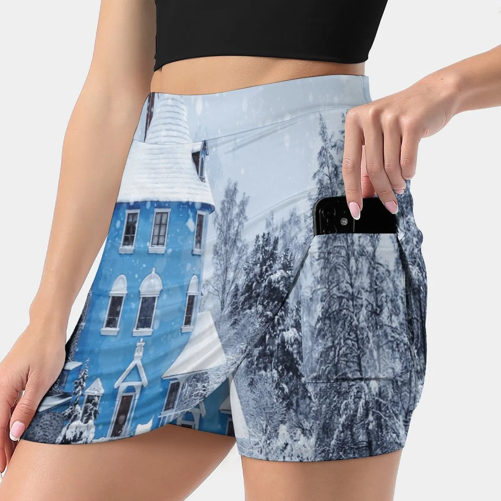 Зимние юбки Snowing Moomin World женская мода 2022 брючная юбка мини-юбки офисная короткая