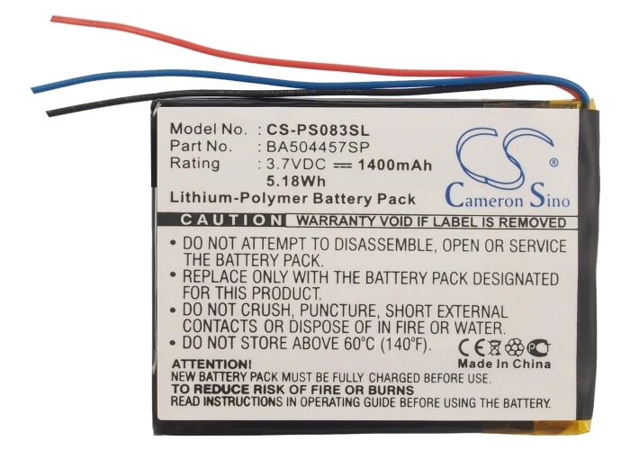 Фото Аккумулятор Cameron Sino 1400 мАч для Philips GoGear Muse SA2MUS16S/02 SA3MUS08S/37 BA504457SP №1