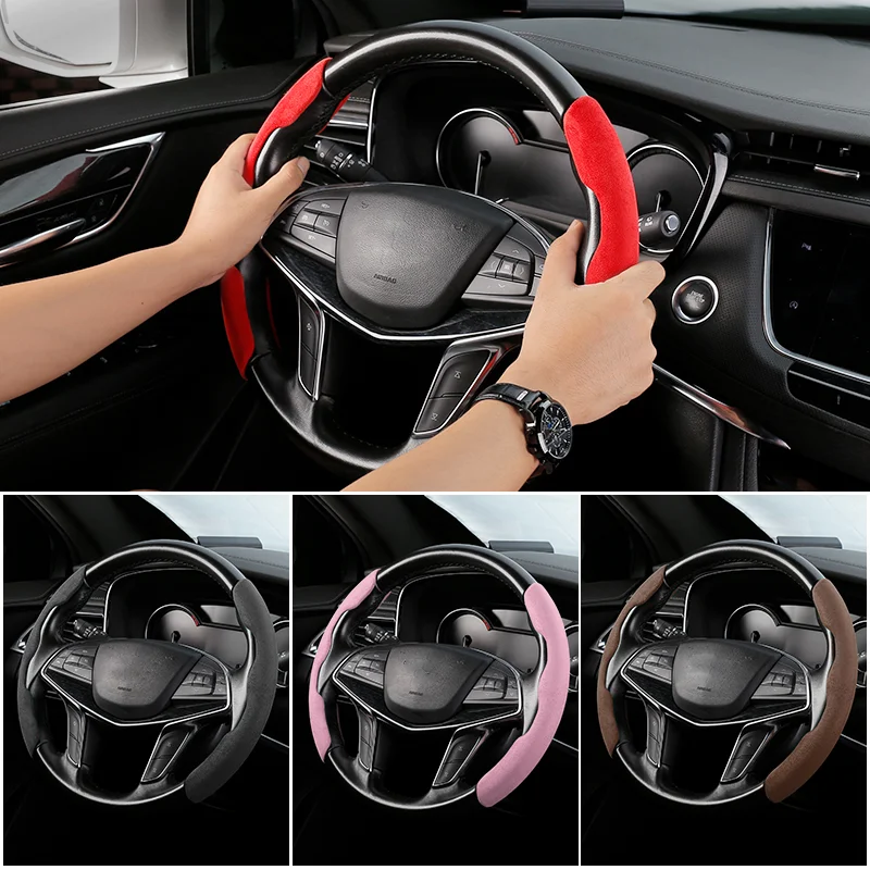 

Premium cowhide suede Car Steering Wheel Cover for Audi A1 8X A3 8V A4 B8 Saloon Avant A5 A6 C7 A7 G8 A8 D4 S1 8X S3 S4 S5 S6