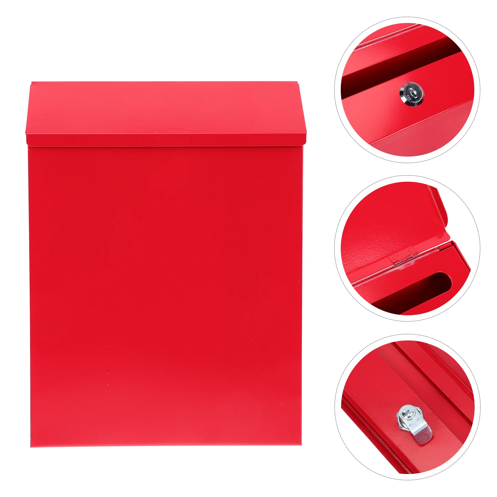 

Locking Post Box Office Decor Wall- Mount Mailbox Iron Mail Manager Wall Mounted Mailboxes
