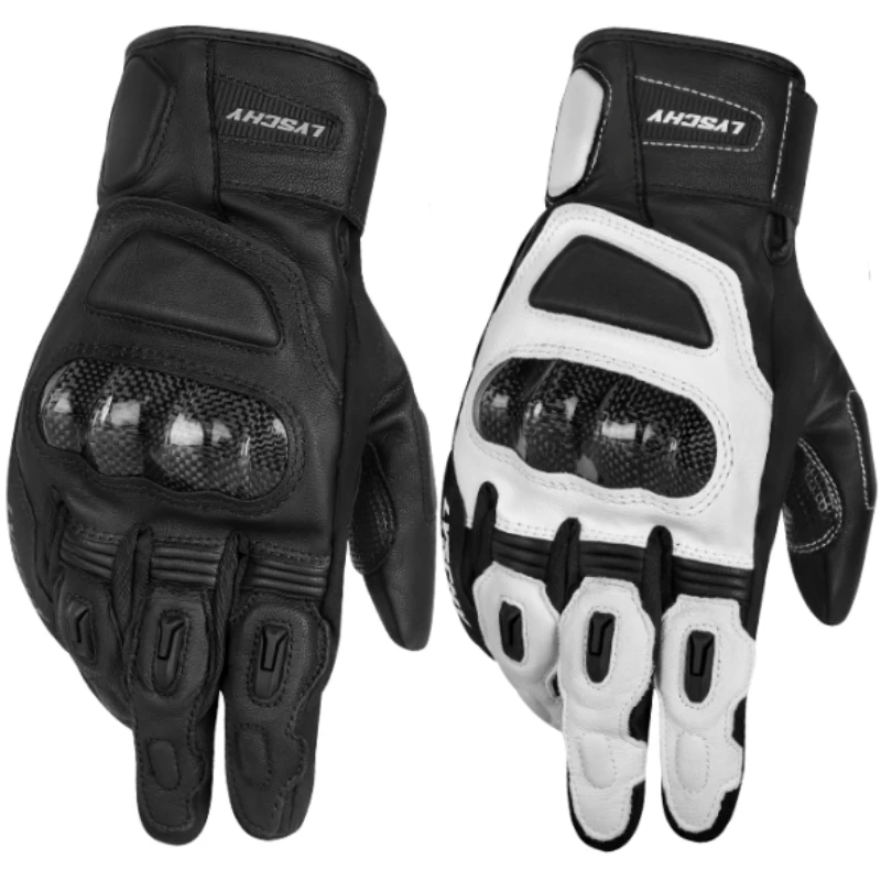 LYSCHY мужские и женские 4-сезонные перчатки для вождения Supertech черные/белые