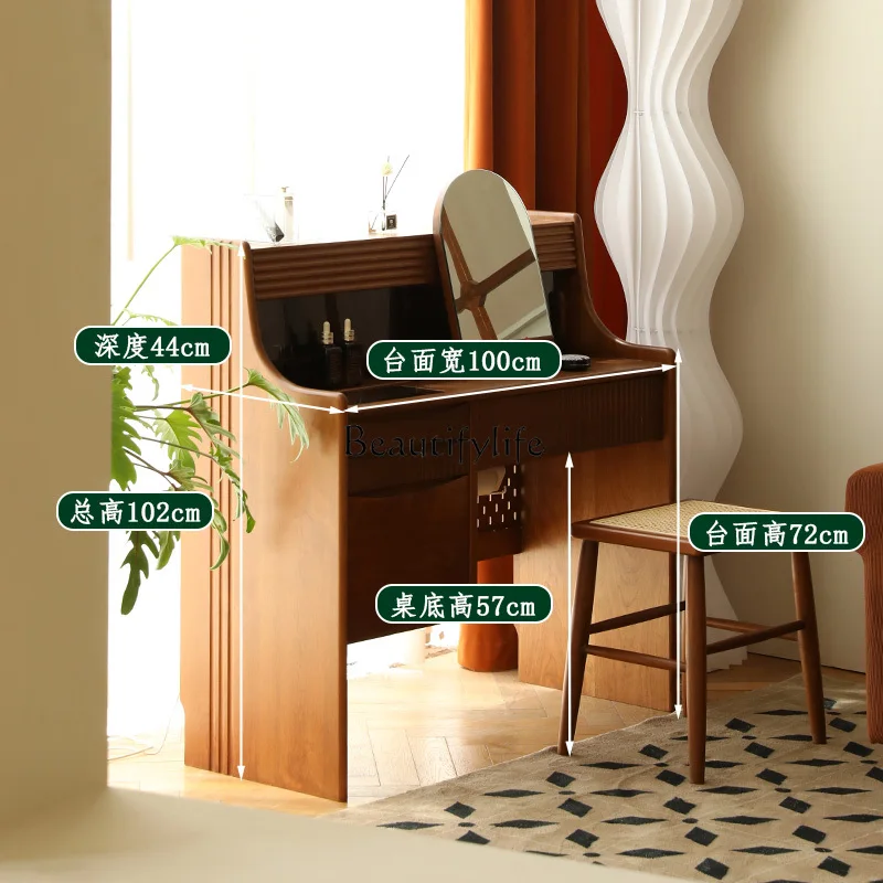 Zhonggu карамельный комод Ретро французский Вишневый макияжный стол из массива