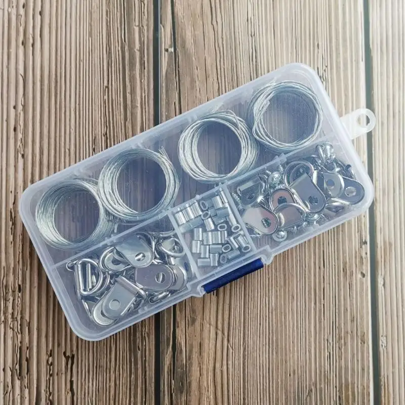31KA 124PCS/SET прочный проволочный веревочный набор металлический пакет для висящих