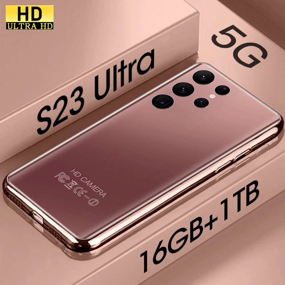 

S23 Ultra New Smartphone 5G Android 6.8 Inch 16GB+1TB Sanpdragon 8 Gen 1 Telefone 6000mAh Cell phone Unlocked Mobile Phones