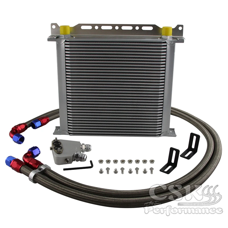 

34 ряда комплект масляного радиатора двигателя + адаптер сэндвич-пластины подходит для LS1 LS2 LS3 LSX VE HSV