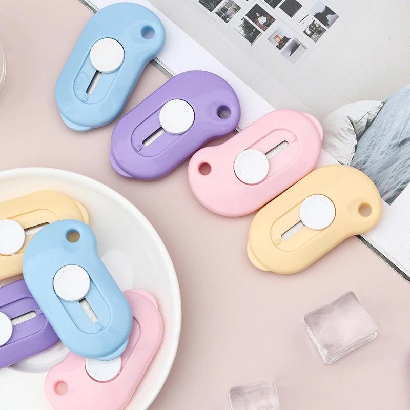 

Candy Color Office Mini Cutter Utility Knife Portable Paper Cutting Razor Blade