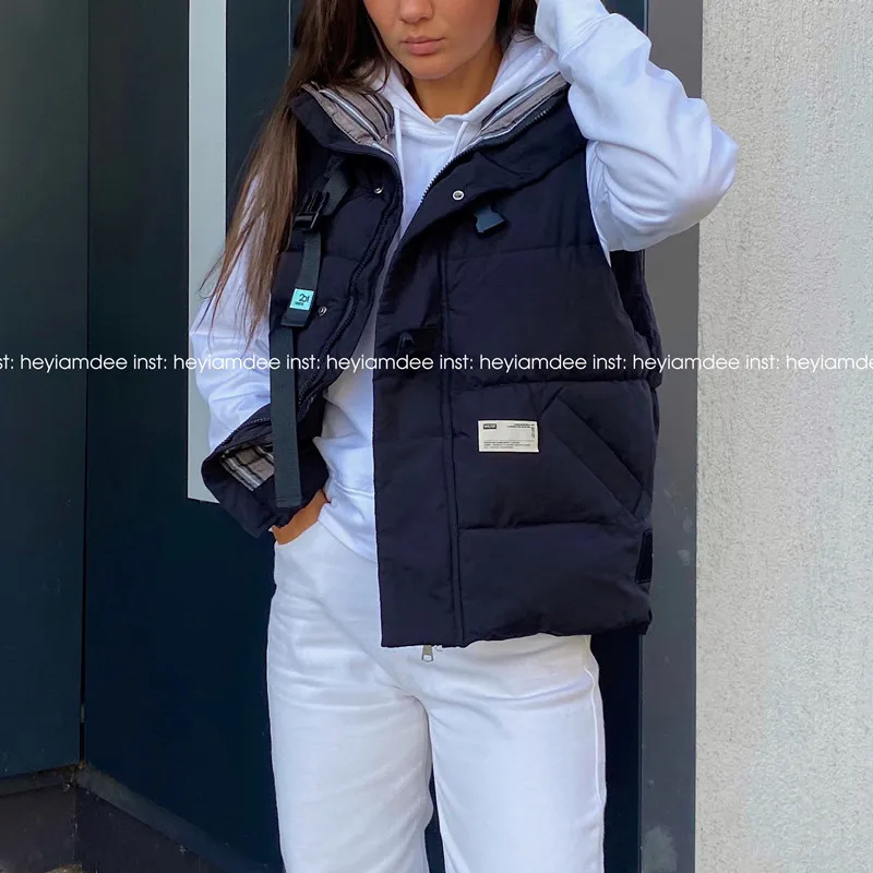 

Новинка 2022, парные модели, пуховой хлопковый жилет, мужская и женская одинаковая осенне-зимняя верхняя одежда, повседневный Свободный жилет...