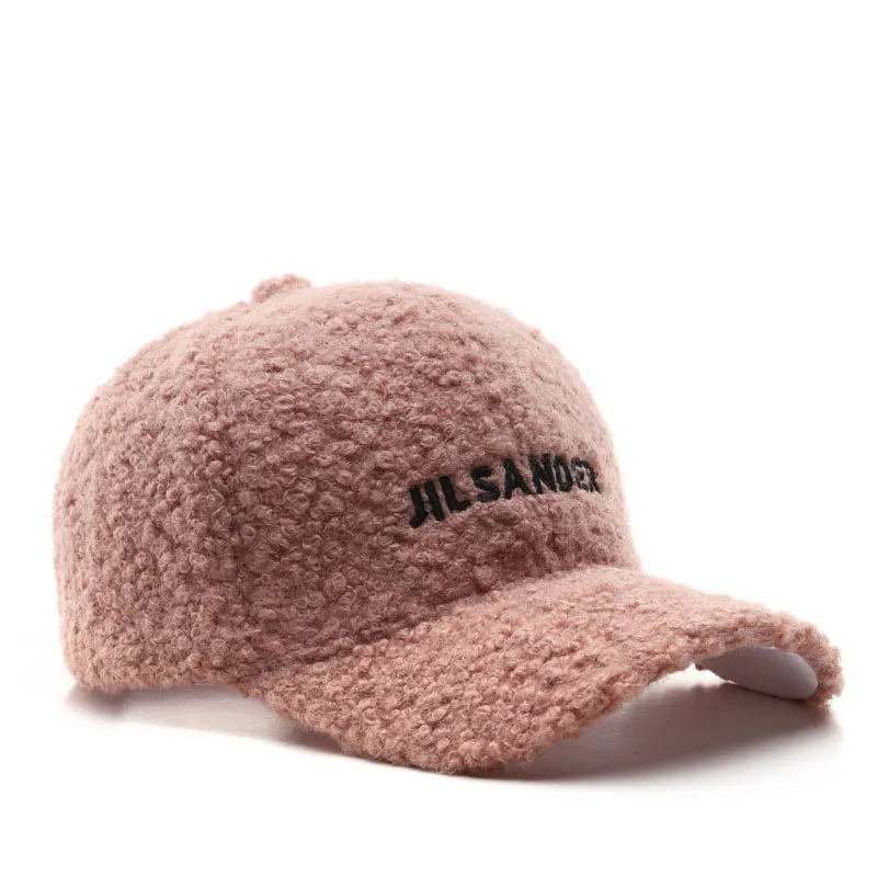 Модные женские бейсболки в стиле ретро осенне-зимняя плюшевая Кепка с вышивкой