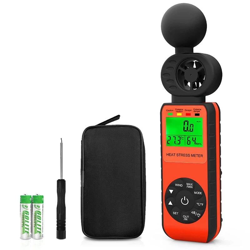 

Digital Anemometer,3 In 1 Handheld LC-881W Portable Anemometer Wind Speed Meter Measures Wind Speed Humidity Temperature