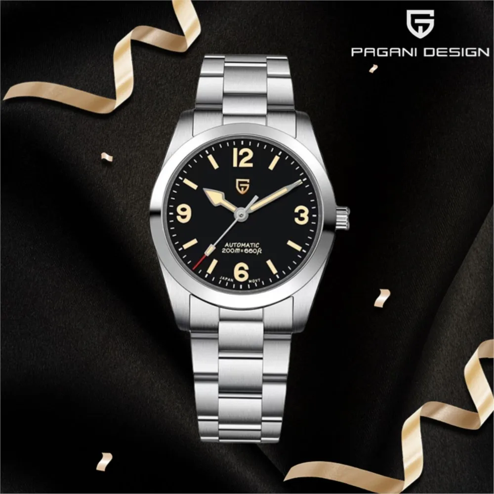 

2022 PAGANI DESIGN New Men's Automatic Mechanical Watch NH35 Sapphire Glass Stainless Steel Waterproof 200M Sport Reloj Hombre