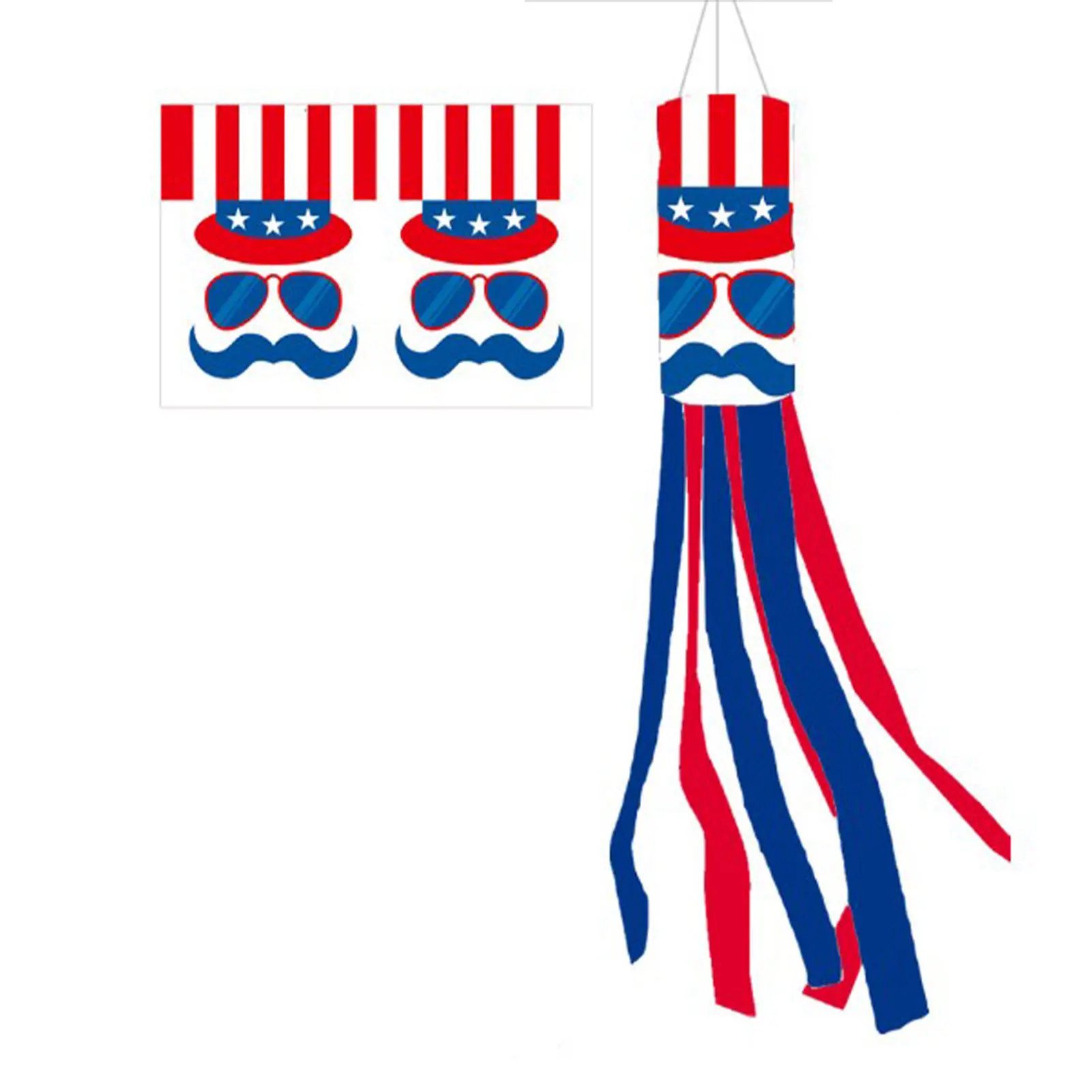 

American Flag Windsock 4th Of July Patriotic Wind Socks Outdoor American Flag Wind Socks Patriotic US Flag Wind Spinners