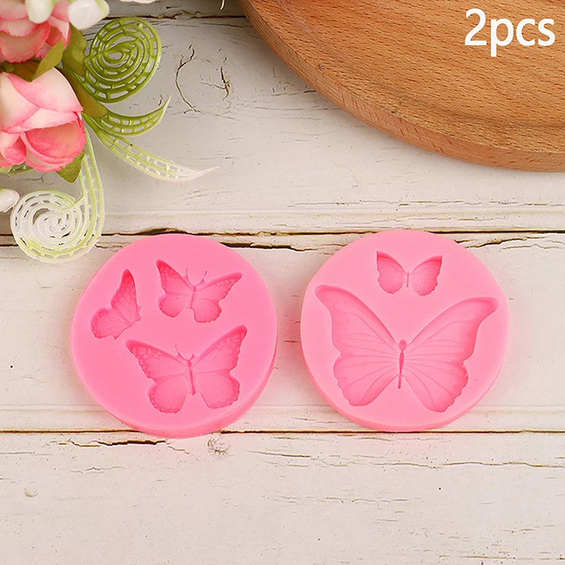 2 шт. силиконовые мини-формы в виде бабочек