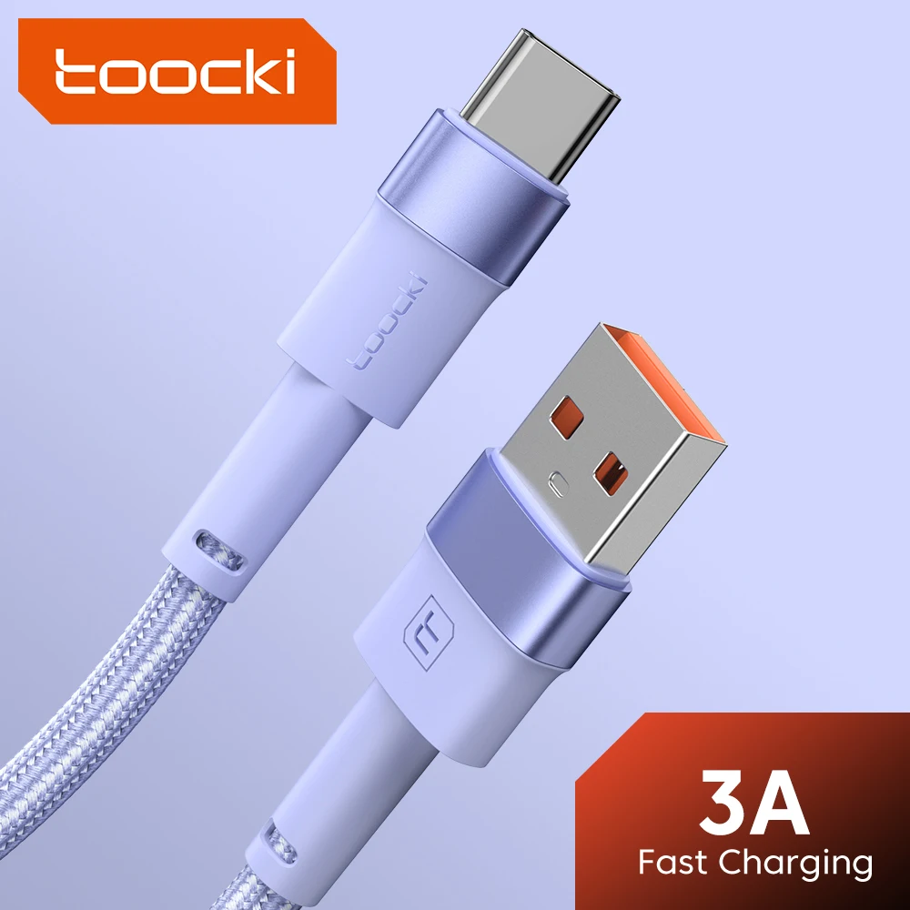 

Toocki USB C Charger Cable 3A Mobile Phone Type C Fast Charging Cord for Samsung s22 Huawei Redmi Oneplus USB Data Wire 0.5-3M