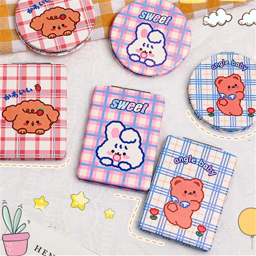 

Women Cartoon PU Cute Mini Mirror Portable Folding Makeup Mirrors