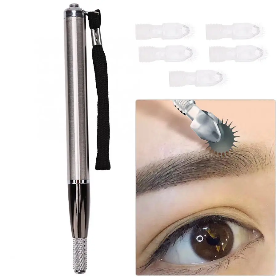 

Tattoo Set LED Eyebrow Tattoo Manual Pen + Roller Eyebrow Needles Tattoo Tools
