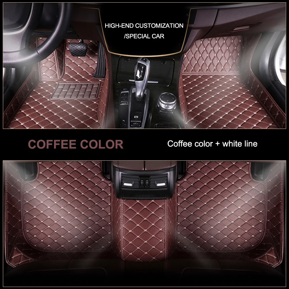 

Leather Car Floor Mats For NISSAN Sunny Sulphy Teana Titan Sentra Qashqai X-Trail Carpet Rugs Luxury Foot Pads Accessories