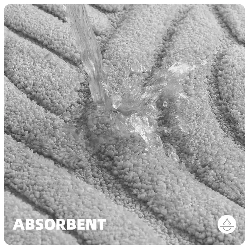 

Exquisite Super Soft Water Absorbent Non Slip Machine Washable Quick Dry Bathroom Rugs Mat, Perfect for Tub, Shower, Bath Room (
