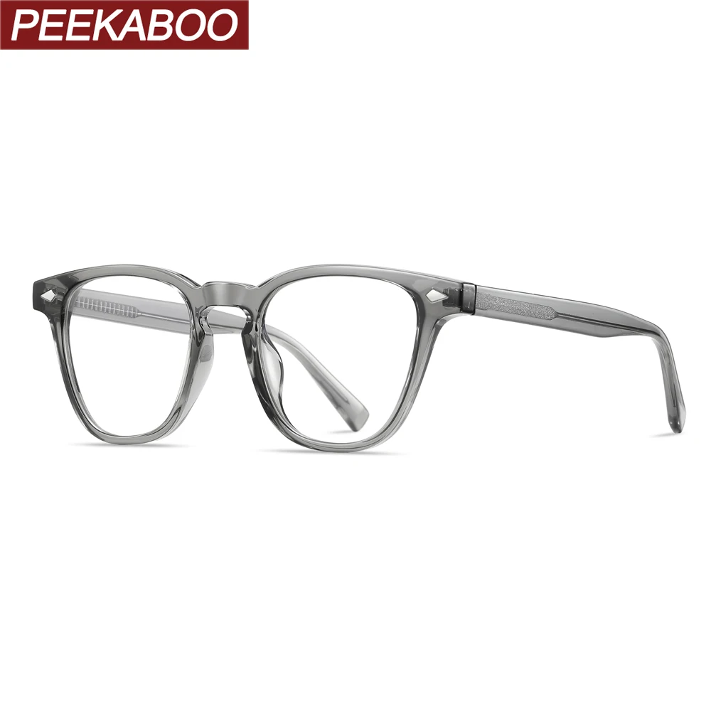 

Оправа для очков в ретро стиле Peekaboo TR90, очки с защитой от синего света для женщин, оправа для оптических очков черного и серого цвета для мужч...