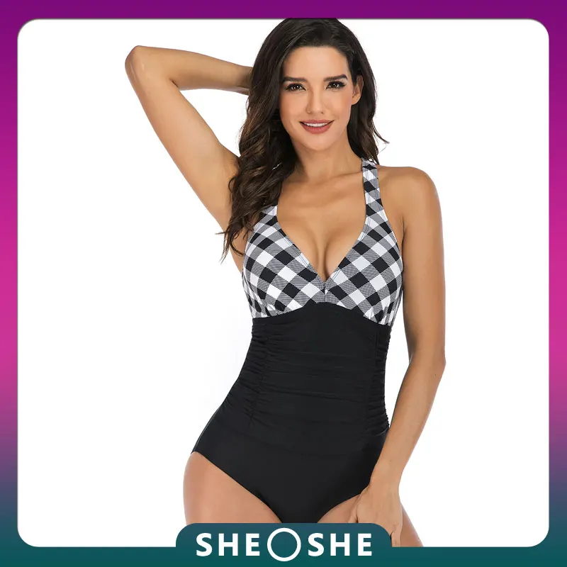 

2022 One Piece Swimsuit Women's Half Body Snake Print Sexy V Neck Backless One Piece Swimsuit Casual Beach Suits Swimwear