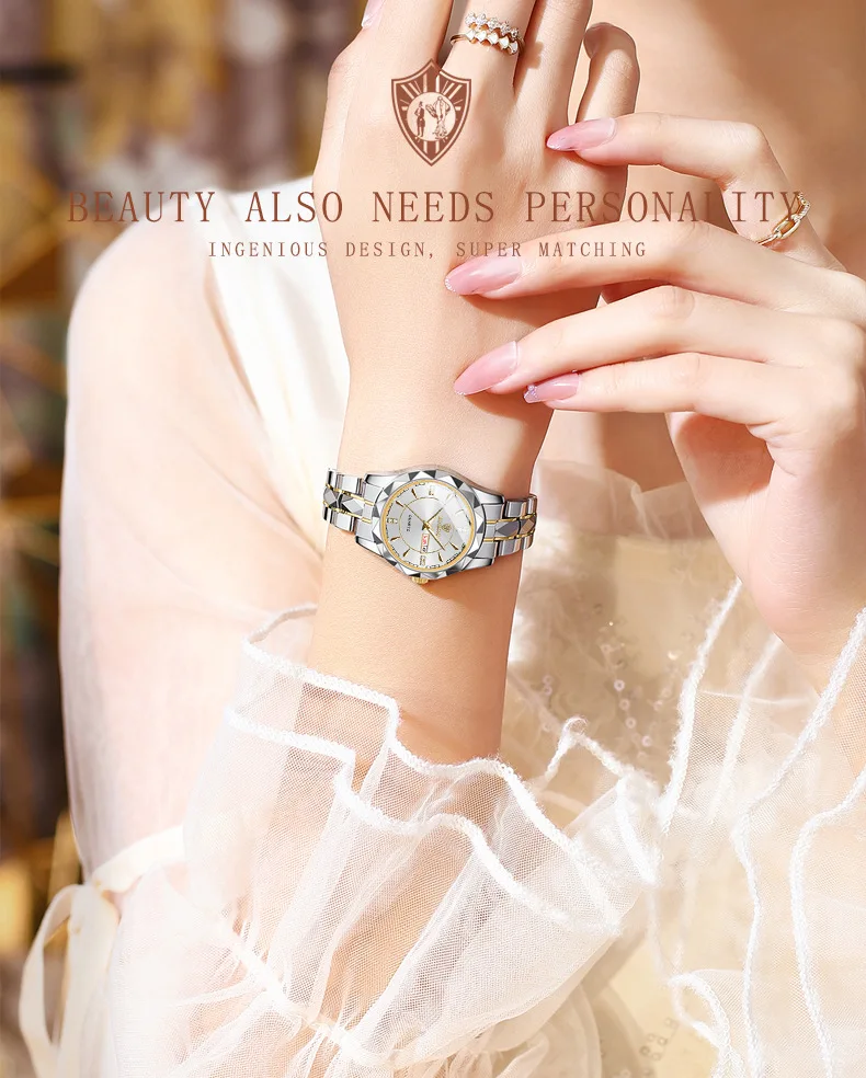 BINBOND Роскошные Женские Кварцевые Наручные Часы Водостойкие Светящиеся В Темноте