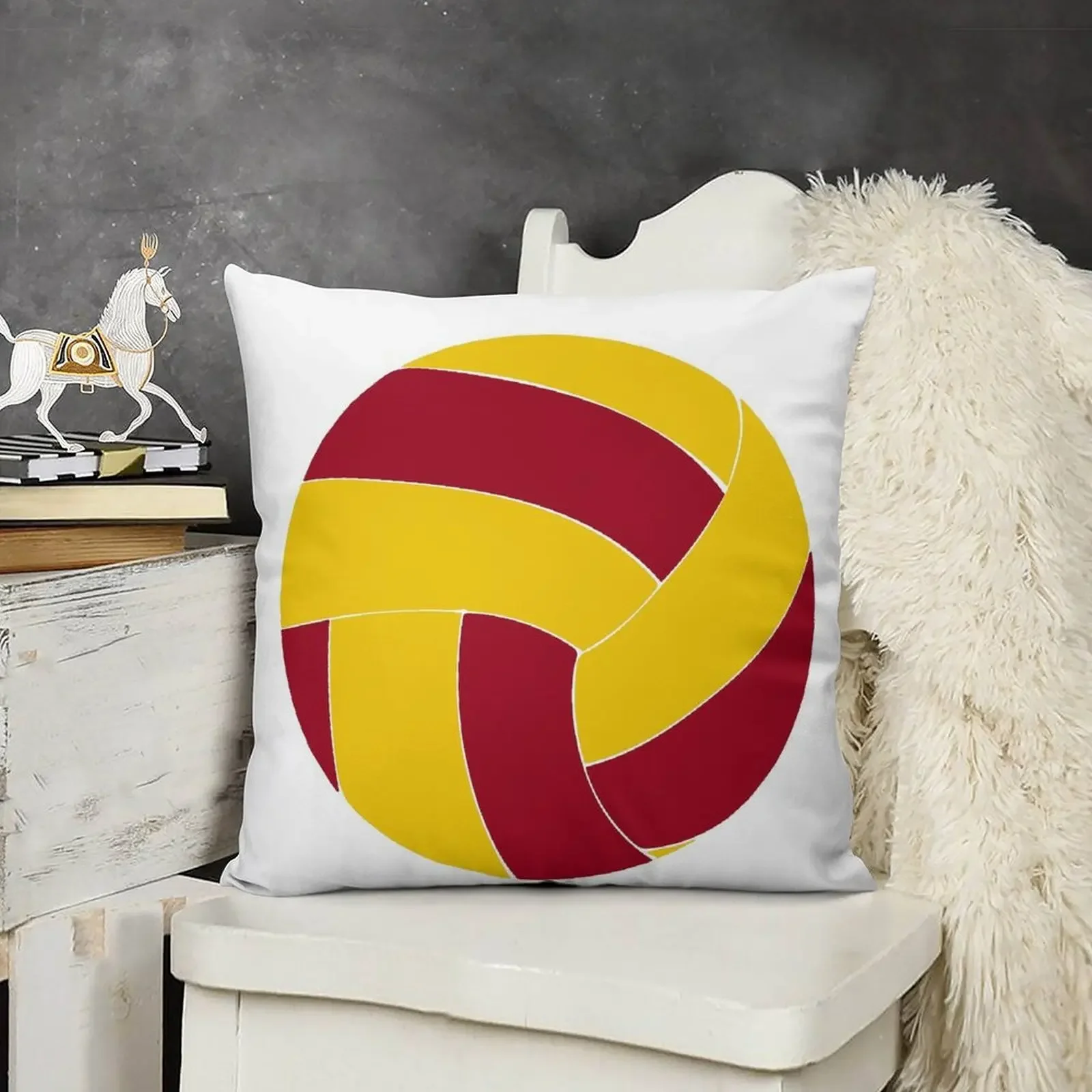 Бордовая и золотая волейбольная декоративная подушка роскошная наволочка чехлы