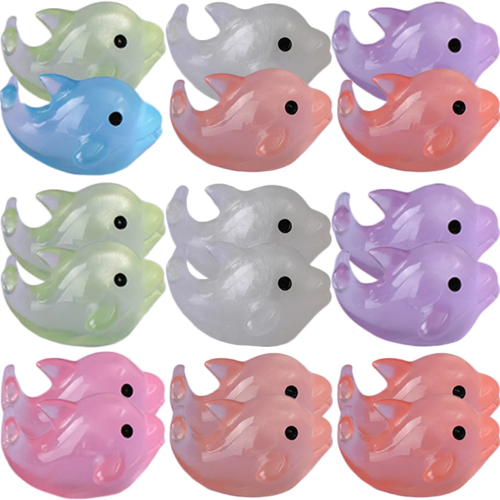 28 шт. микропейзаж дельфин животное реалистичные светящиеся крошечные животные