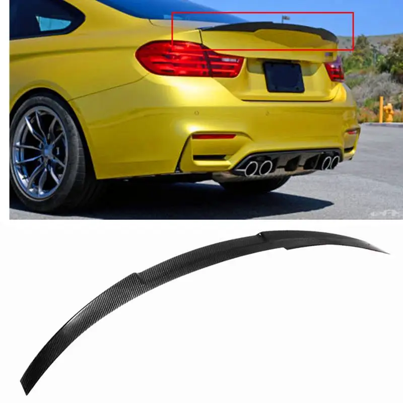 

Real Carbon Fiber F82 Car Rear Trunk Boot Lid Spoiler Wing Modified for BMW F82 M4 2015-2019 V Performance Wing Spoiler Lip