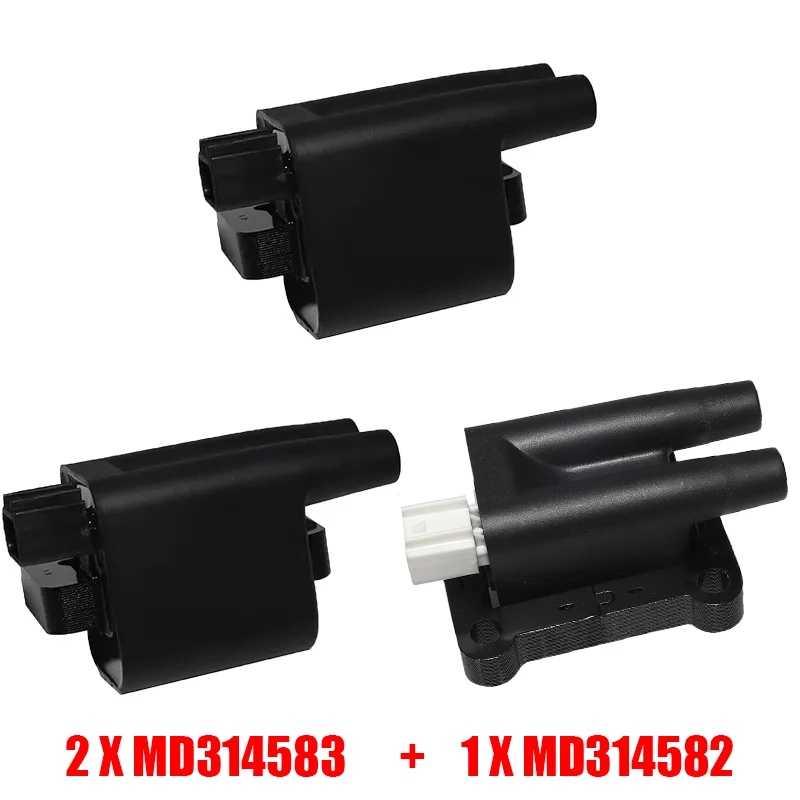 Набор 3 катушки зажигания для Mitsubishi Montero Sport V6-3.0L 1997-2003 V6-3.5L 1999-2004 MD314582 MD314583 6G72 UF196 UF197