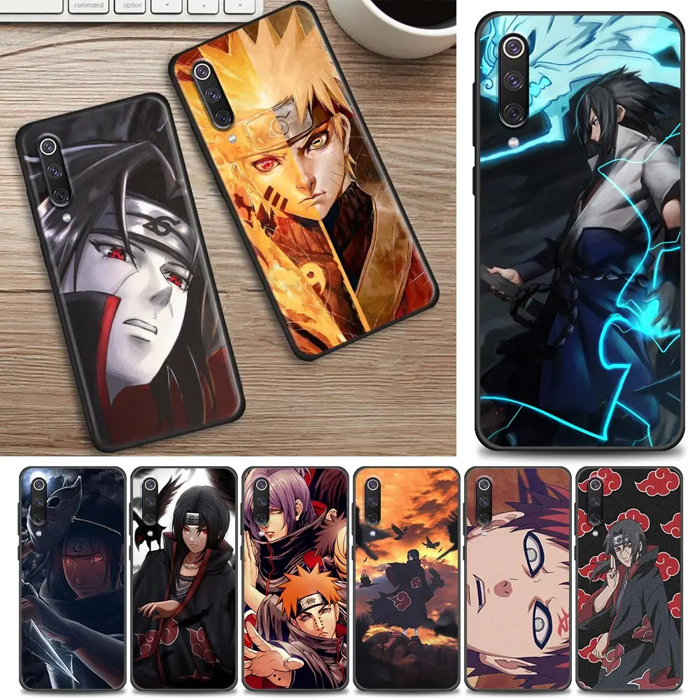 NARUTO Phone Case For Xiaomi Mi 8 9T 10 Lite Mi10T Note10 Pro Uchiha Sasuke Itachi Anime Cover For Xiao Mi9T Mi9Lite Soft Coque
