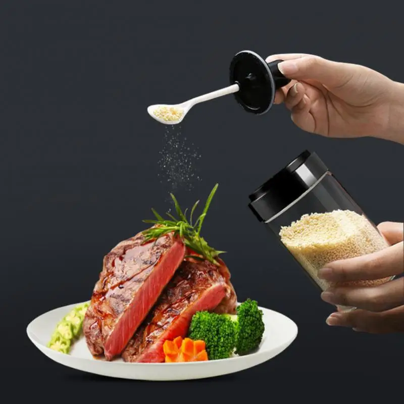 

Seasoning Bottle Salt Pepper Spices Condiment Airtight Glass Jar Picnic BBQ Outdoor Cooking Spice Organizer Kitchen Accessories