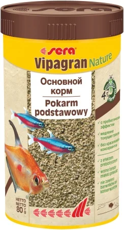 Корм для рыб основной в гранулах Sera VIPAGRAN 250 мл. 80 г. | Дом и сад