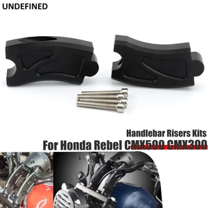 For Honda Rebel CMX500 CMX300 Handlebar Riser Handle Bar Lift Mount Clamp Adapters CMX 300 500 Motorcycle Accessories Black