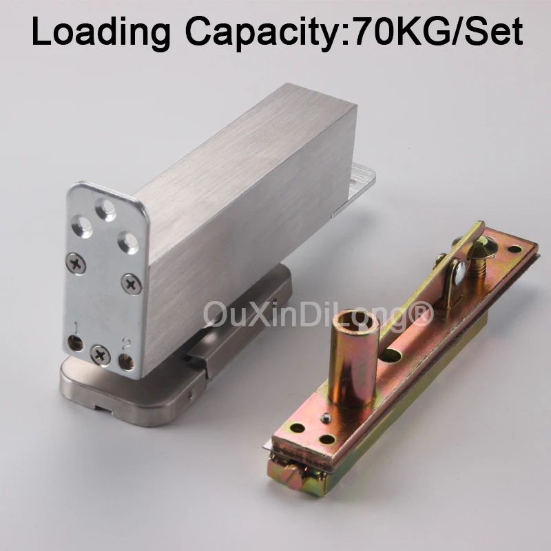 

1Set Heavy Duty Hydraulic Buffer Floor Spring Door Hinges Wood Door Pivot Hinges Invisible Hidden 90Degree Positionging GF1010
