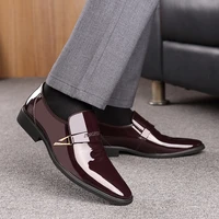 italian mens leather shoes shiny leather loafers pointed toe fashionable mens shoes wedding mens shoes new 2021